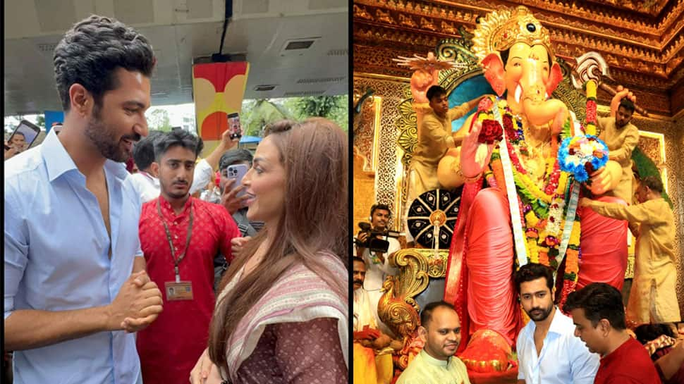 vicky-kaushal-goes-barefoot-to-seek-blessings-at-lalbaugcha-raja-and-has-a-surprise-encounter-with-esha-deol!